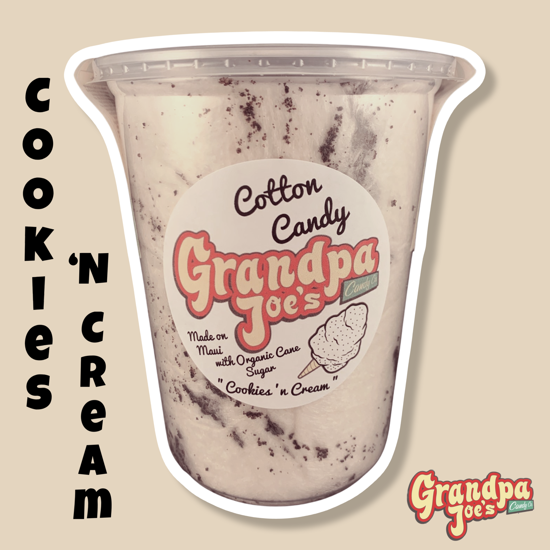 Cookies 'n Cream Cotton Candy | 100% Organic Sugar